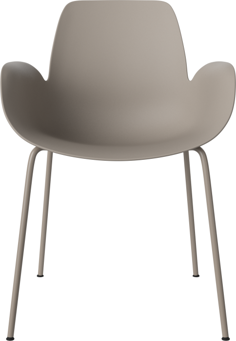 Seed Dining Armchair - Poly_Metal Legs_Mocca lacquered steel_Mocca polypropylene 02-327-36_00005.png