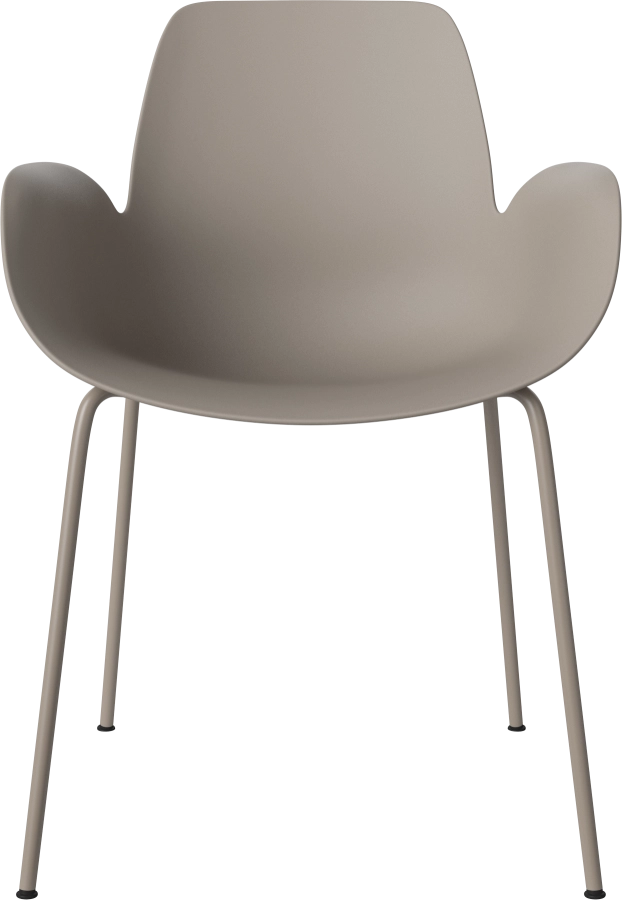 Seed Dining Armchair - Poly_Metal Legs_Mocca lacquered steel_Mocca polypropylene 02-327-36_00005.png
