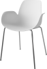 Seed Dining Armchair - Poly_Metal Legs_Chrome plated steel_White polypropylene 02-327-36_00003_angle.png