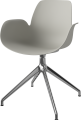 Seed Dining Armchair - Poly_4 Starbase with Gliders_Chrome plated steel_Grey polypropylene 02-327-40_00004_angle.png