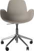 Seed Dining Armchair - Poly_5 Starbase with Wheels_Chrome plated steel_Mocca polypropylene 02-327-45_00002.png