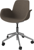 Seed Dining Armchair-Upholstery_5 Starbase with wheels_Memory Dark beige_Chrome plated steel 02-327-60_00210_angle.png