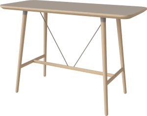 BOLIA stół barowy SEED 160 x 70 szarobrązowy laminat / wsporniki mokka
