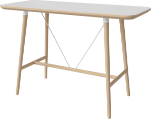 BOLIA stół barowy SEED 160 x 70 biały laminat / białe wsporniki