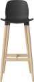 Seed High Chair H76 - Poly_Wood Legs_White pigmented oiled oak_Black polypropylene 02-327-86_00006.png