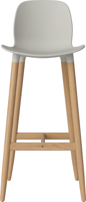 Seed High Chair H76 - Poly_Wood Legs_Oiled oak_Grey polypropylene 02-327-86_00004.png