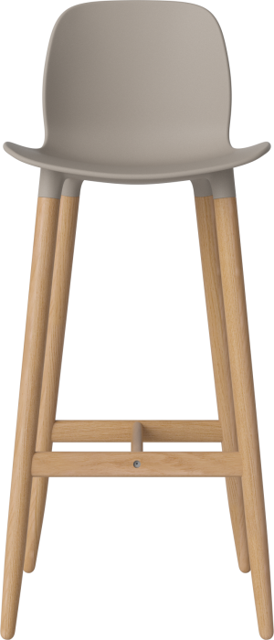 Seed High Chair H76 - Poly_Wood Legs_Oiled oak_Mocca polypropylene 02-327-86_00002.png