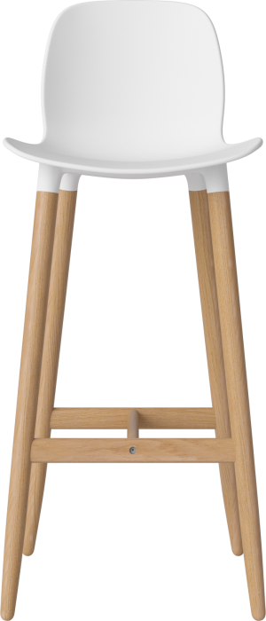 Seed High Chair H76 - Poly_Wood Legs_Oiled oak_White polypropylene 02-327-86_00003.png
