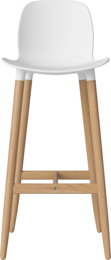 Seed High Chair H76 - Poly_Wood Legs_Oiled oak_White polypropylene 02-327-86_00003.png