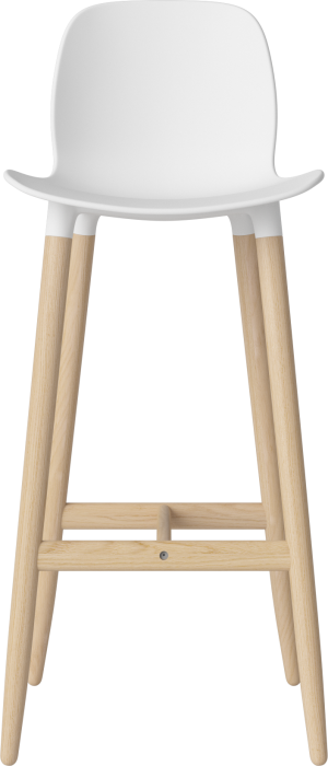Seed High Chair H76 - Poly_Wood Legs_White pigmented oiled oak_White polypropylene 02-327-86_00007.png