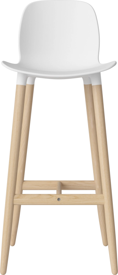 Seed High Chair H76 - Poly_Wood Legs_White pigmented oiled oak_White polypropylene 02-327-86_00007.png