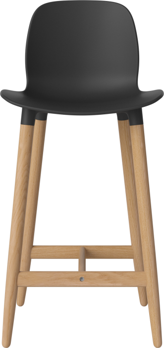 Seed High Chair H66 - Poly_Wood Legs_Oiled oak_Black polypropylene 02-327-85_00001.png