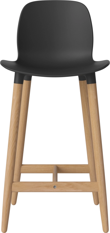 Seed High Chair H66 - Poly_Wood Legs_Oiled oak_Black polypropylene 02-327-85_00001.png
