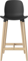 Seed High Chair H66 - Poly_Wood Legs_White pigmented oiled oak_Black polypropylene 02-327-85_00006.png