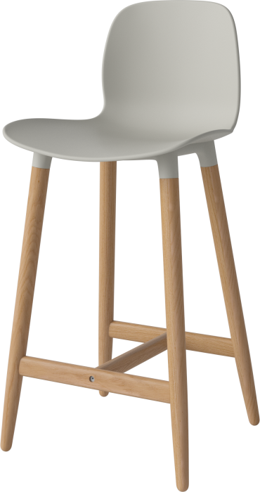 Seed High Chair H66 - Poly_Wood Legs_Oiled oak_Grey polypropylene 02-327-85_00004_angle.png