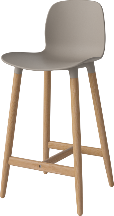 Seed High Chair H66 - Poly_Wood Legs_Oiled oak_Mocca polypropylene 02-327-85_00002_angle.png