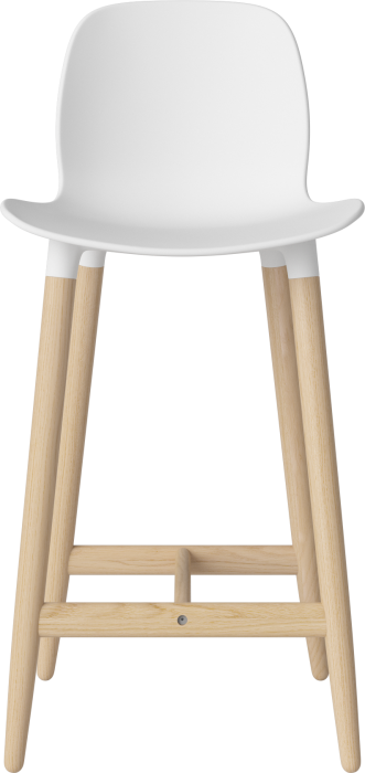 Seed High Chair H66 - Poly_Wood Legs_White pigmented oiled oak_White polypropylene 02-327-85_00007.png