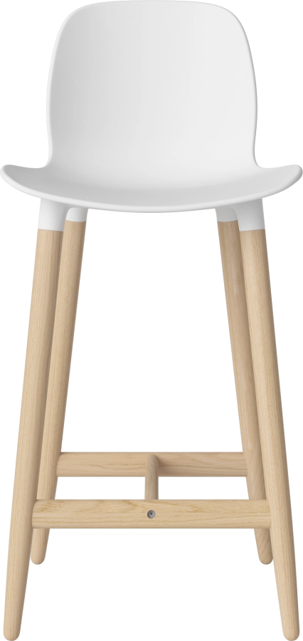Seed High Chair H66 - Poly_Wood Legs_White pigmented oiled oak_White polypropylene 02-327-85_00007.png