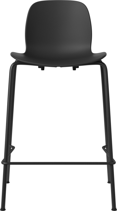 Seed High Chair H66 cm - Poly_Metal Legs_Black lacquered steel_Black polypropylene 02-327-80_00006.png