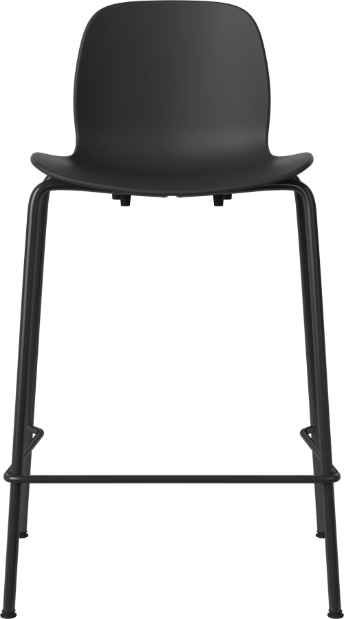 Seed High Chair H66 cm - Poly_Metal Legs_Black lacquered steel_Black polypropylene 02-327-80_00006.png
