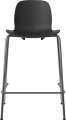 Seed High Chair H66 cm - Poly_Metal Legs_Chrome plated steel_Black polypropylene 02-327-80_00001.png