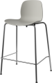 Seed High Chair H66 cm - Poly_Metal Legs_Chrome plated steel_Grey polypropylene 02-327-80_00004_angle.png