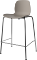 Seed High Chair H66 cm - Poly_Metal Legs_Chrome plated steel_Mocca polypropylene 02-327-80_00002_angle.png