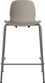 Seed High Chair H66 cm - Poly_Metal Legs_Chrome plated steel_Mocca polypropylene 02-327-80_00002.png