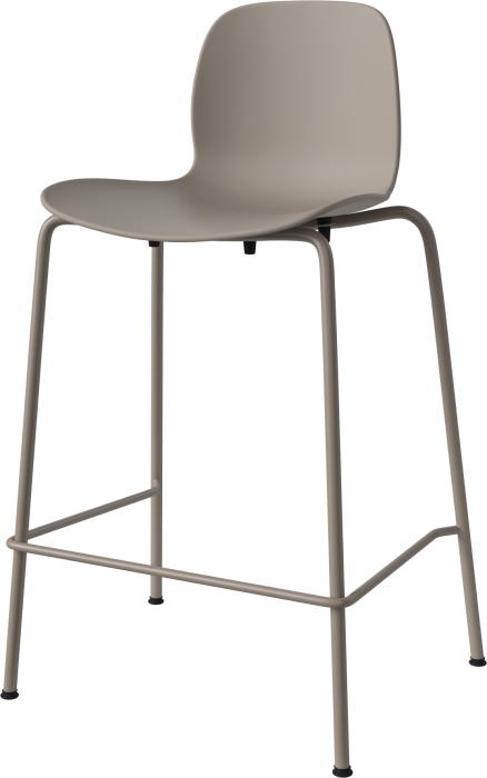Seed High Chair H66 cm - Poly_Metal Legs_Mocca lacquered steel_Mocca polypropylene 02-327-80_00005_angle.png