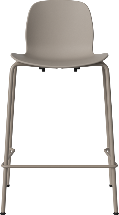 Seed High Chair H66 cm - Poly_Metal Legs_Mocca lacquered steel_Mocca polypropylene 02-327-80_00005.png
