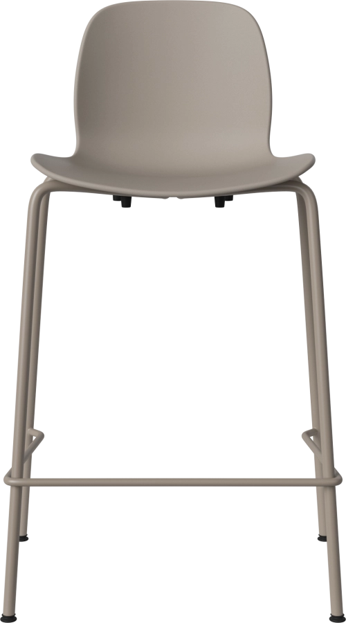 Seed High Chair H66 cm - Poly_Metal Legs_Mocca lacquered steel_Mocca polypropylene 02-327-80_00005.png