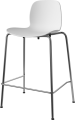 Seed High Chair H66 cm - Poly_Metal Legs_Chrome plated steel_White polypropylene 02-327-80_00003_angle.png