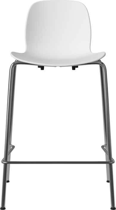 Seed High Chair H66 cm - Poly_Metal Legs_Chrome plated steel_White polypropylene 02-327-80_00003.png