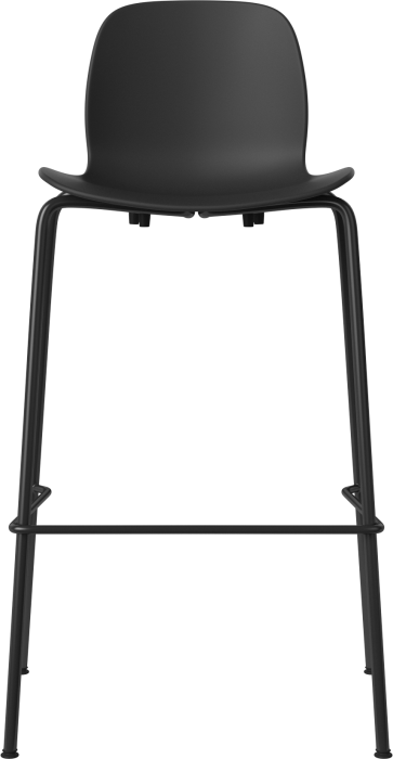 Seed High Chair H76 cm - Poly_Metal Legs_Black lacquered steel_Black polypropylene 02-327-81_00006.png
