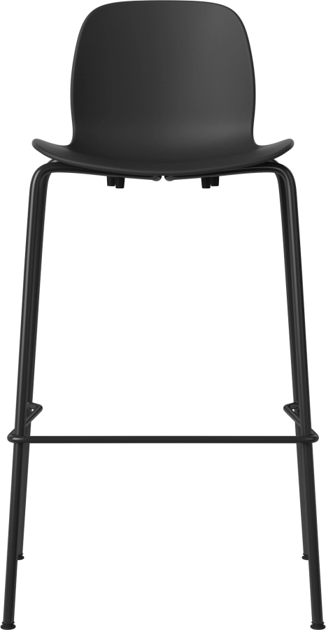 Seed High Chair H76 cm - Poly_Metal Legs_Black lacquered steel_Black polypropylene 02-327-81_00006.png
