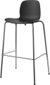 Seed High Chair H76 cm - Poly_Metal Legs_Chrome plated steel_Black polypropylene 02-327-81_00001_angle.png