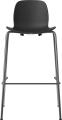 Seed High Chair H76 cm - Poly_Metal Legs_Chrome plated steel_Black polypropylene 02-327-81_00001.png