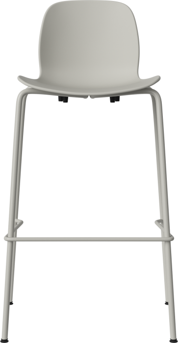 Seed High Chair H76 cm - Poly_Metal Legs_Grey lacquered steel_Grey polypropylene 02-327-81_00007.png