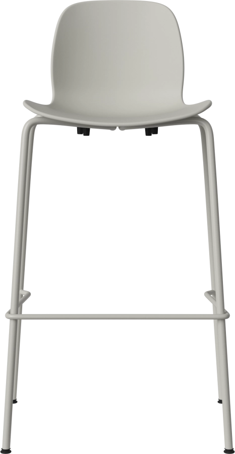 Seed High Chair H76 cm - Poly_Metal Legs_Grey lacquered steel_Grey polypropylene 02-327-81_00007.png