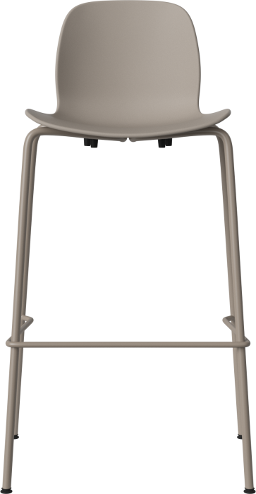 Seed High Chair H76 cm - Poly_Metal Legs_Mocca lacquered steel_Mocca polypropylene 02-327-81_00005.png
