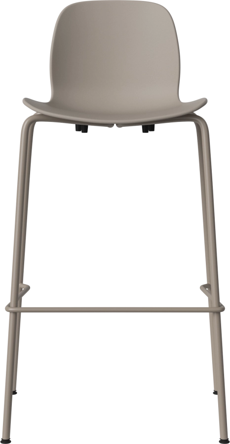 Seed High Chair H76 cm - Poly_Metal Legs_Mocca lacquered steel_Mocca polypropylene 02-327-81_00005.png