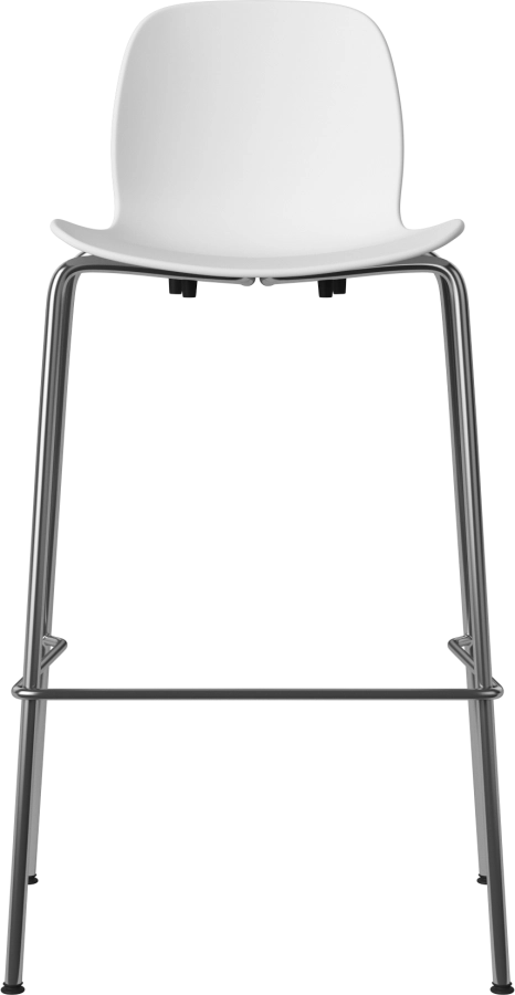 Seed High Chair H76 cm - Poly_Metal Legs_Chrome plated steel_White polypropylene 02-327-81_00003.png