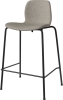 Seed High Chair H66 cm - Upholstered_Metal Legs_Monza Sand_Black lacquered steel 02-327-90_00359_angle.png