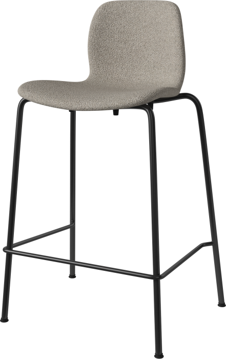 Seed High Chair H66 cm - Upholstered_Metal Legs_Monza Sand_Black lacquered steel 02-327-90_00359_angle.png