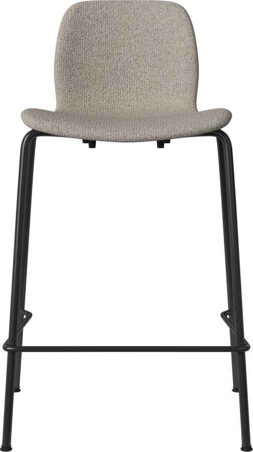 Seed High Chair H66 cm - Upholstered_Metal Legs_Monza Sand_Black lacquered steel 02-327-90_00359.png