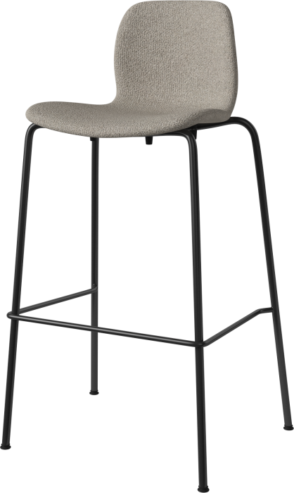 Seed High Chair H76 cm - Upholstered_Metal Legs_Monza Sand_Black lacquered steel 02-327-91_00359_angle.png