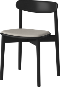 BOLIA krzesło tapicerowane MERGE czarny dąb