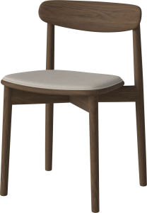 BOLIA krzesło tapicerowane MERGE ciemny dąb