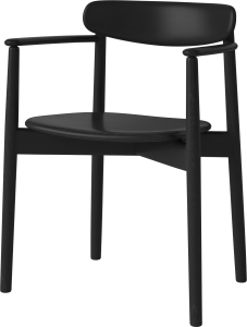 BOLIA krzesło z podłokietnikami MERGE czarny dąb