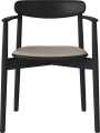 Merge Upholstered Dining Chair with armrest_Soil Sand_Black lacquered oak Solid 02-119-06_00067.png
